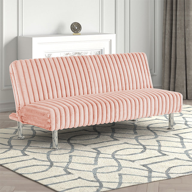 Hinwil Futon Sofa Bed Pink, Beige Grey, & Black - Inland Furniture (San Bernardino, CA)