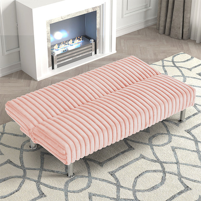 Hinwil Futon Sofa Bed Pink, Beige Grey, & Black - Inland Furniture (San Bernardino, CA)