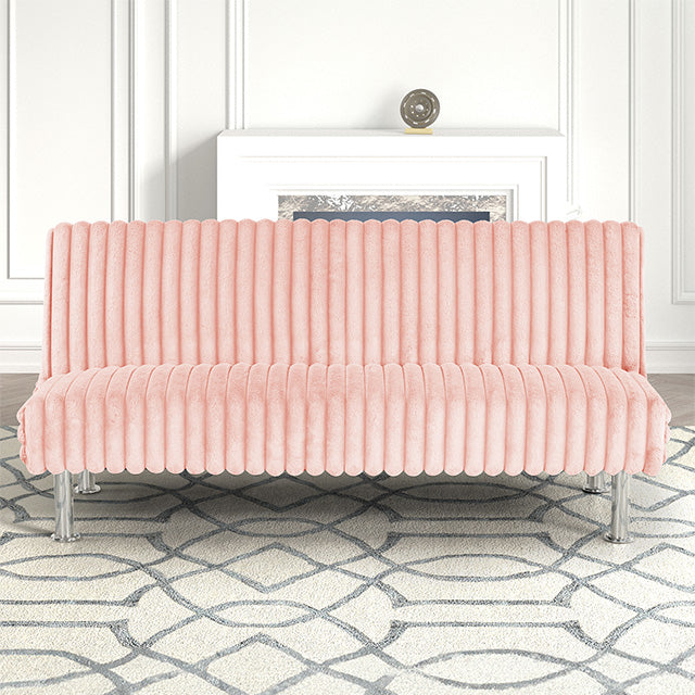 Hinwil Futon Sofa Bed Pink, Beige Grey, & Black - Inland Furniture (San Bernardino, CA)