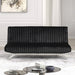 Villeneuve Futon Sofa Bed Black, Pink, & Grey - Inland Furniture (San Bernardino, CA)