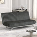 Villeneuve Futon Sofa Bed Black, Pink, & Grey - Inland Furniture (San Bernardino, CA)