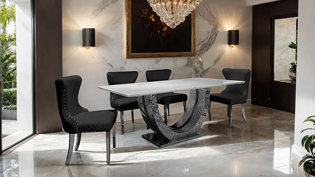 Portanova Silver Chair (2/CTN) - Inland Furniture (San Bernardino, CA)