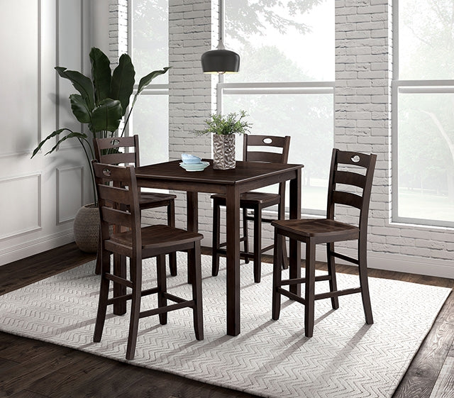 Lubbock 5 Pc. Counter Ht. Table Set - Inland Furniture (San Bernardino, CA)