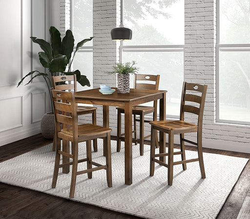 Lubbock 5 Pc. Counter Ht. Table Set - Inland Furniture (San Bernardino, CA)
