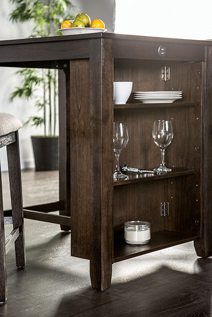 Lescles 3 Pc Counter Ht Set (1 Table + 2 Chairs) - Inland Furniture (San Bernardino, CA)