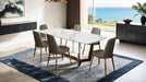 Norelli 7 Pc Dining Table Set Gold - Inland Furniture (San Bernardino, CA)