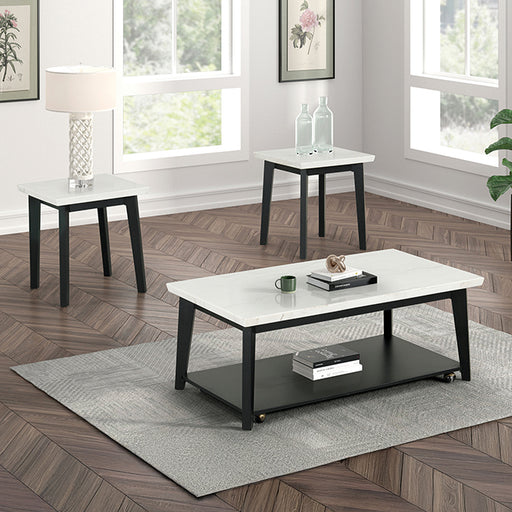 Thisted Square Marble End Table - Inland Furniture (San Bernardino, CA)