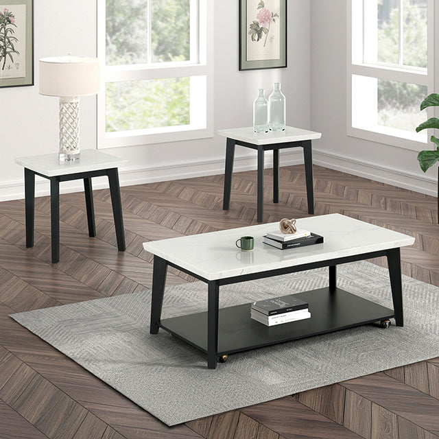 Thisted Square Marble End Table - Inland Furniture (San Bernardino, CA)