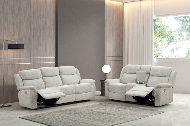 Sandbach Manual Reclining Loveseat With Console - Inland Furniture (San Bernardino, CA)
