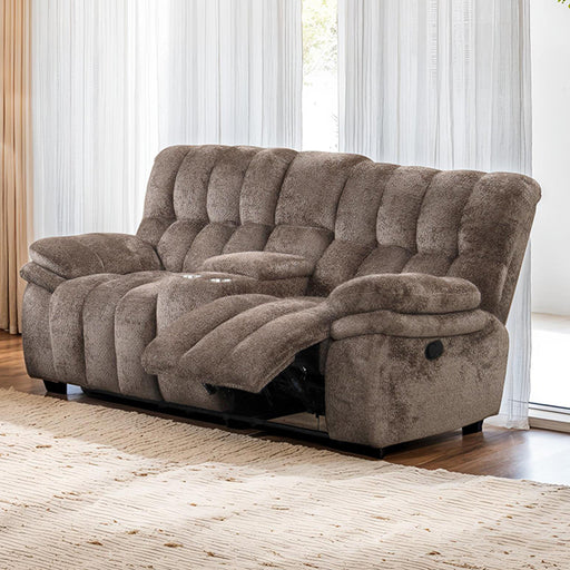 Hieronymus Manual Loveseat Brown - Inland Furniture (San Bernardino, CA)
