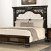 Promenade E.King & Queen Bed Brown & White - Inland Furniture (San Bernardino, CA)