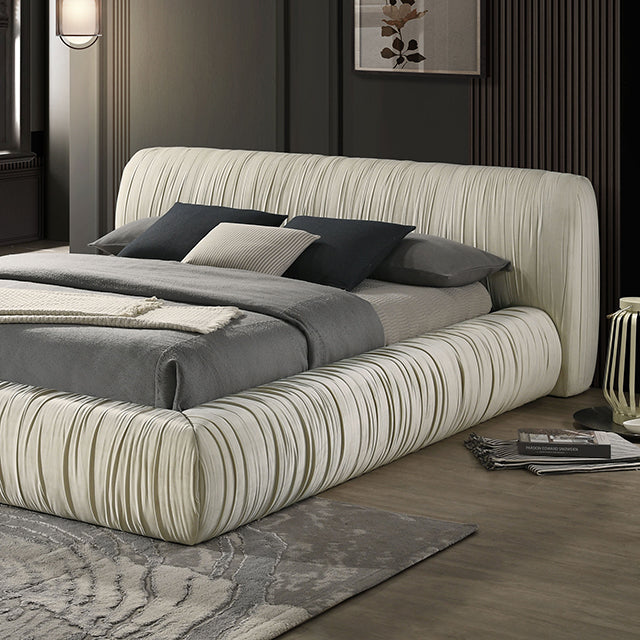 Palmdale Bed Black & Ivory - Inland Furniture (San Bernardino, CA)