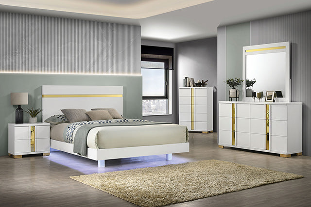 Lillestrom E.King, Queen, Full, & Full Bed Black & White - Inland Furniture (San Bernardino, CA)