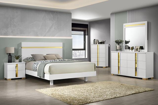 Lillestrom E.King, Queen, Full, & Full Bed Black & White - Inland Furniture (San Bernardino, CA)