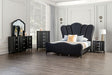 Melodi Parc E.King & Queen Bed Black & Silver - Inland Furniture (San Bernardino, CA)