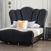 Melodi Parc E.King & Queen Bed Black & Silver - Inland Furniture (San Bernardino, CA)