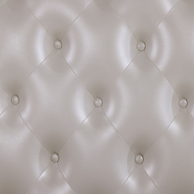 Ventresca Bed White & Chrome - Inland Furniture (San Bernardino, CA)