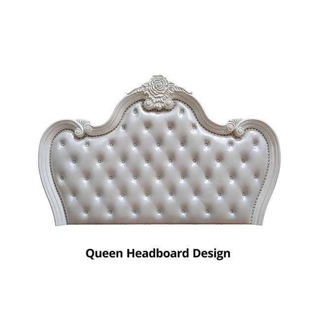 Ventresca Bed White & Chrome - Inland Furniture (San Bernardino, CA)