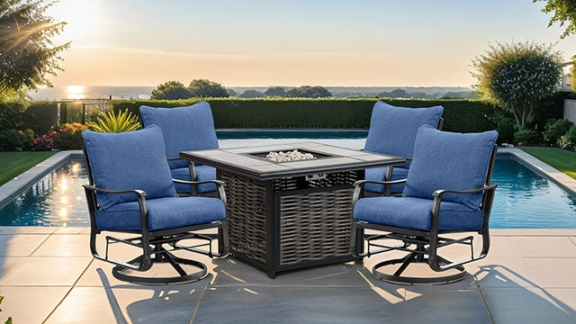 Segovia Swivel Glider Arm Chair (2/CTN) - Inland Furniture (San Bernardino, CA)