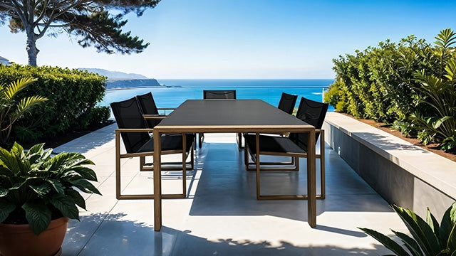 Oswego 8 Pc. Outdoor Dining Set - Inland Furniture (San Bernardino, CA)
