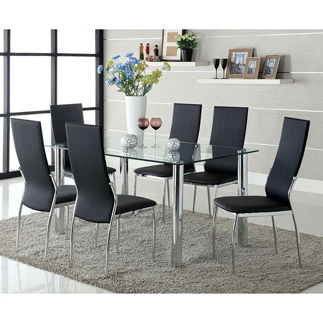Kalawao Black Side Chair (2/CTN) - Inland Furniture (San Bernardino, CA)