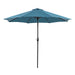 Soli 9' Outdoor Umbrella w/ Auto Tilt + 21" Round Base - Inland Furniture (San Bernardino, CA)