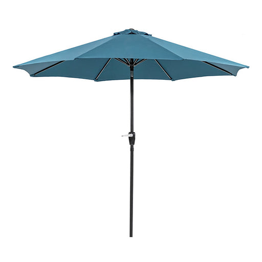 Soli 9' Outdoor Umbrella w/ Auto Tilt + 21" Round Base - Inland Furniture (San Bernardino, CA)
