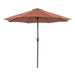 Soli 9' Outdoor Umbrella w/ Auto Tilt + 21" Round Base - Inland Furniture (San Bernardino, CA)