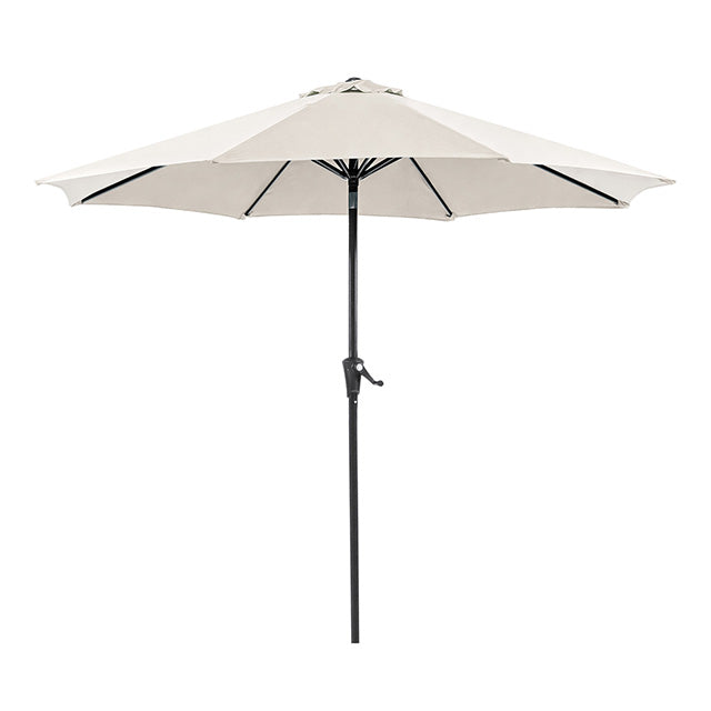 Tano 9' Outdoor Umbrella + 21" Round Base - Inland Furniture (San Bernardino, CA)