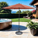 Mora 11' Outdoor Umbrella + 21" Round Base - Inland Furniture (San Bernardino, CA)
