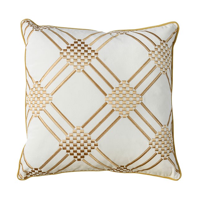 Pam Ivory/Yellow 20" X 20" Pillow, Ivory & Yellow (2/CTN) - Inland Furniture (San Bernardino, CA)
