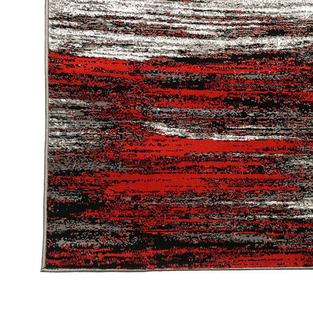 Sivas Area Rug Black and Red - Inland Furniture (San Bernardino, CA)
