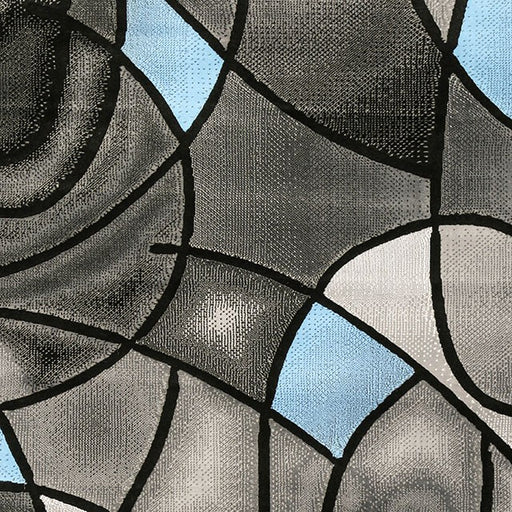 Sivas Area Rug Black & Blue - Inland Furniture (San Bernardino, CA)