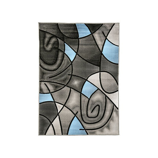 Sivas Area Rug Black & Blue - Inland Furniture (San Bernardino, CA)