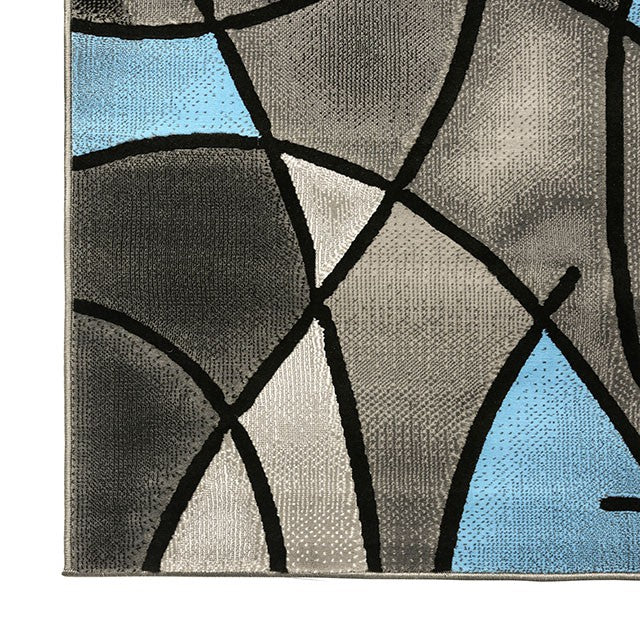 Sivas Area Rug Black & Blue - Inland Furniture (San Bernardino, CA)