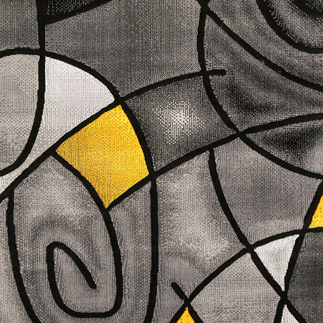 Sivas Charcoal Yellow 8' X 10' Area Rug - Inland Furniture (San Bernardino, CA)