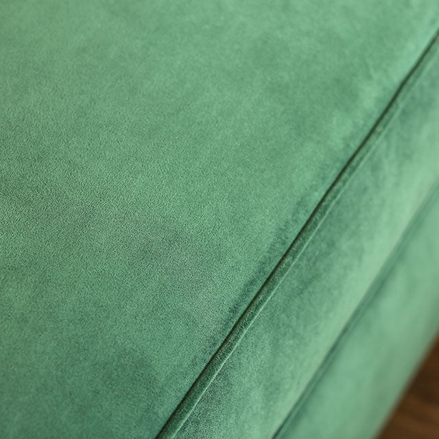 VERDANTE Emerald Green/Gold Sofa - Inland Furniture (San Bernardino, CA)