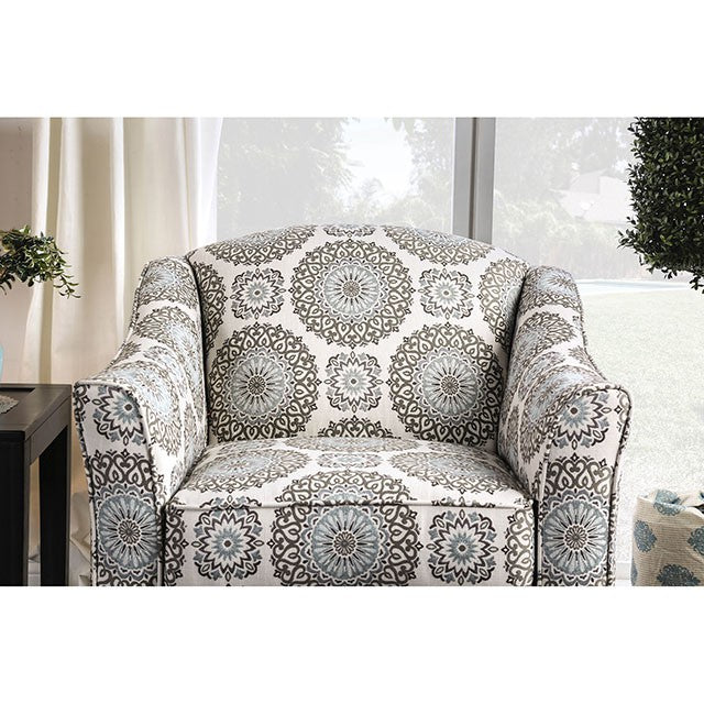 Misty Ivory/Pattern Floral Chair - Inland Furniture (San Bernardino, CA)